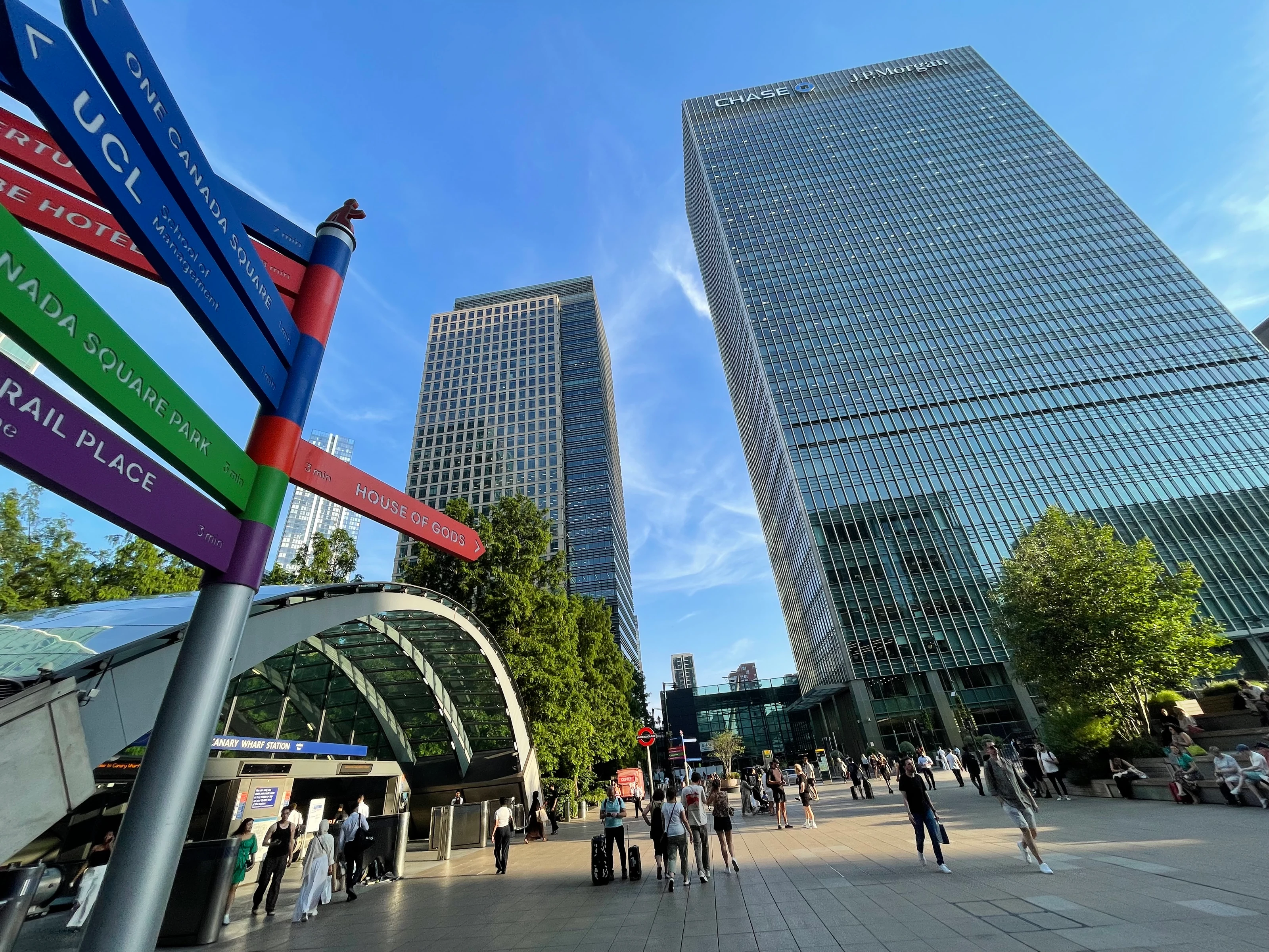 Chase JP Morgan building in Canary Wharf